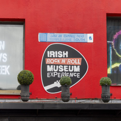 Irish Rock 'n' Roll Museum Experience exterior shot on Temple Lane South