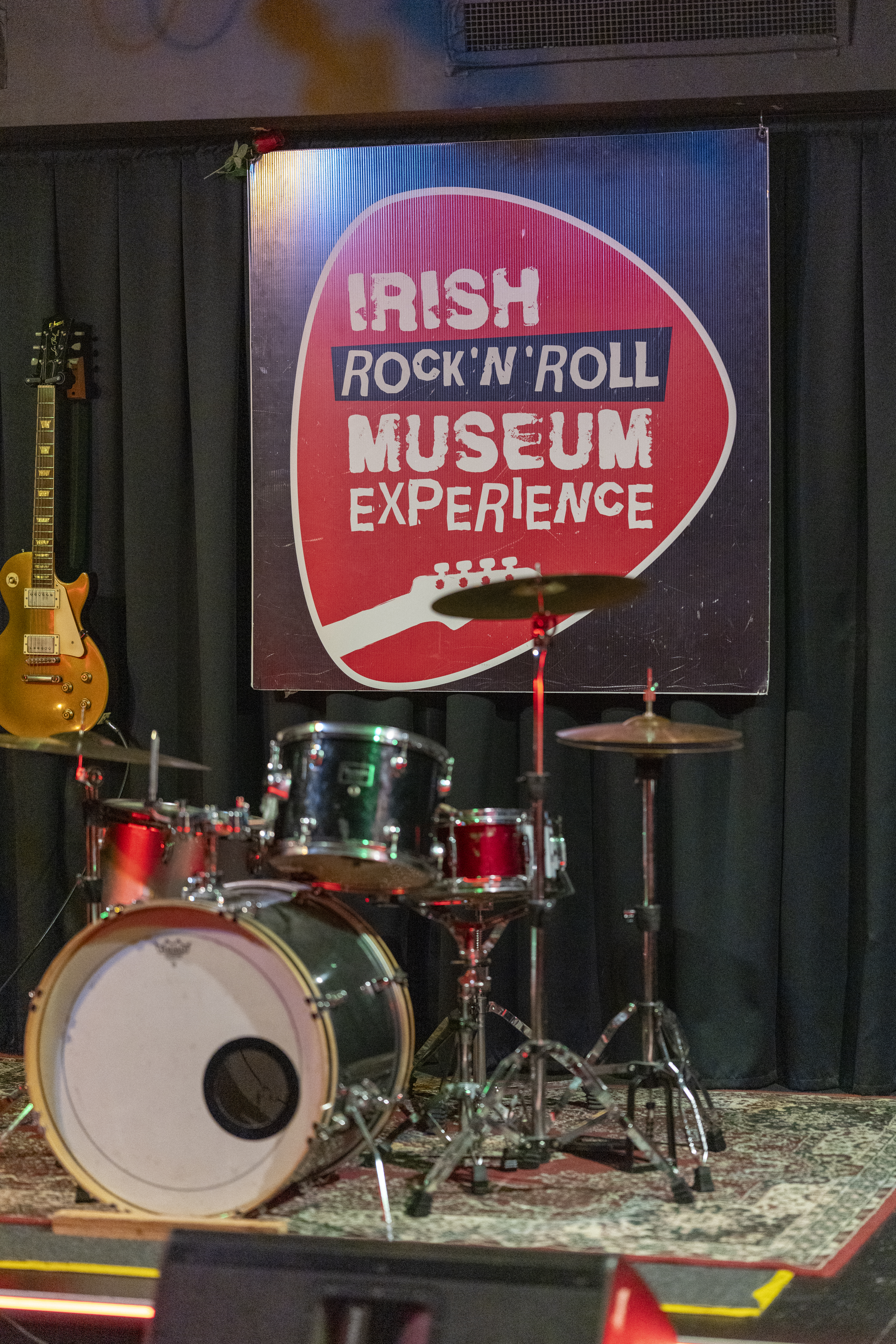 drum set at the Irish Rock 'n' Roll Museum Experience