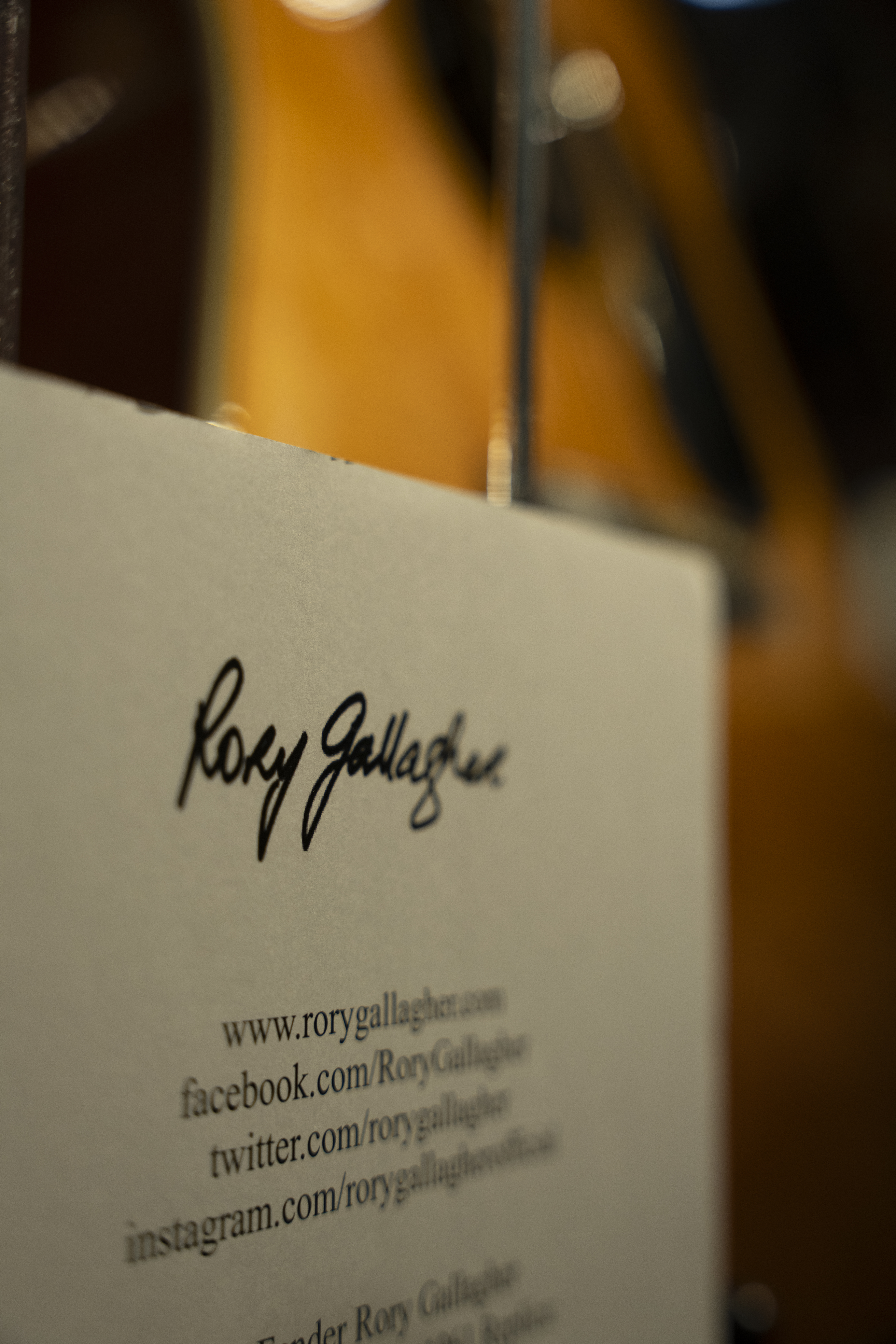 up close of Rory Gallagher signature