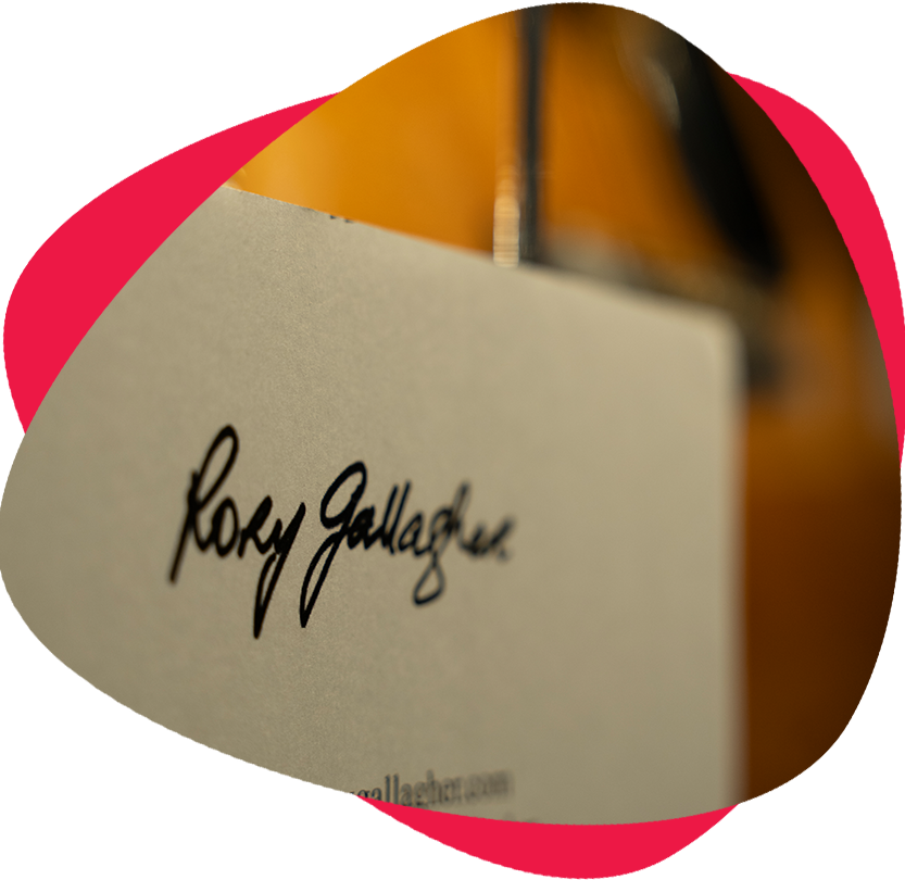 up close of Rory Gallagher signature